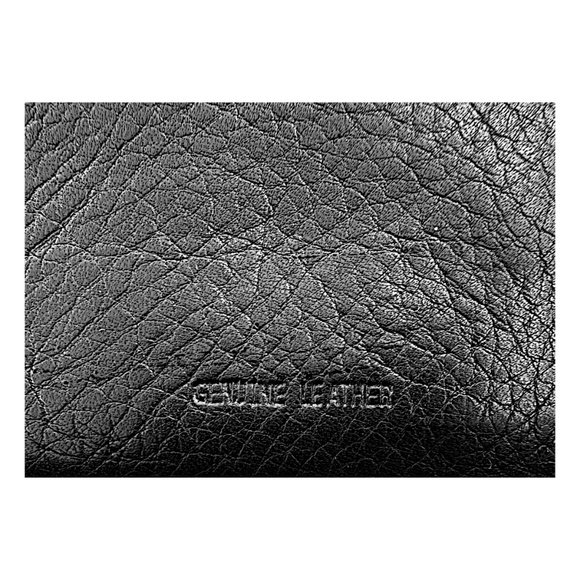 FOSSIL Vintage Black Leather Coin Purse 4.5”x 3” Small Wallet - Picture 6 of 6